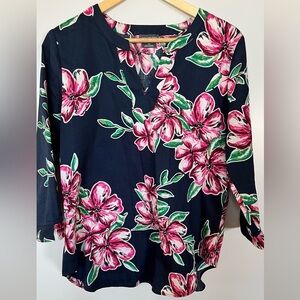 Van Heusen Cotton Tropical Floral Tunic Top | Size M